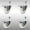 Service Caster 4 Inch SS Nylon Wheel Swivel 12mm Threaded Stem Caster Set Total Lock Brake SCC-SSTSTTL20S414-NYS-M1215-4 - alternate 1